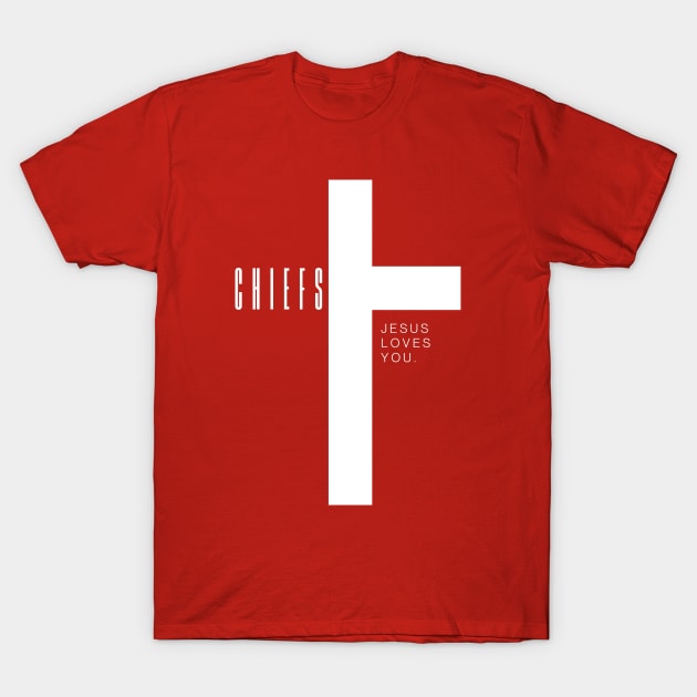 CHIEFS JESUS LOVES YOU KANSAS CITY T-Shirt by Lolane